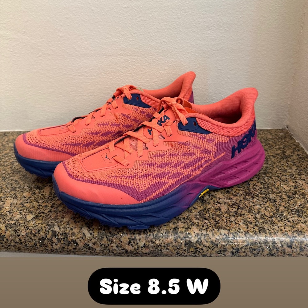 NEW Hoka Women's Coral and Navy Athletic Shoes